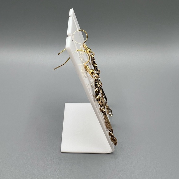 🆕 Elegant Gold Dangle Earrings - Handmade #173 - Picture 4 of 4